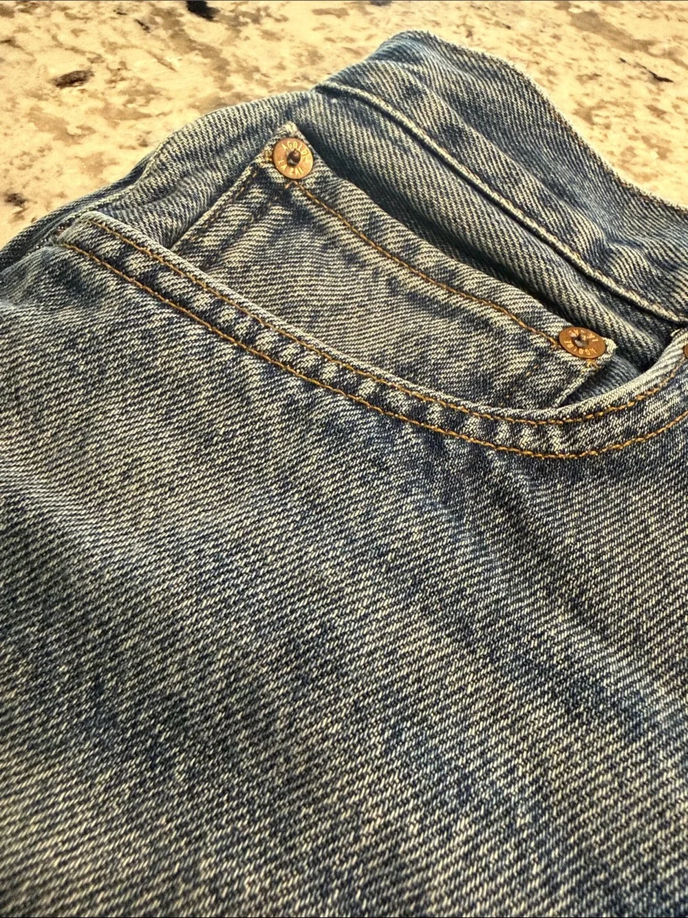 Agolde Parker Long Button-Fly Distressed Denim Shorts